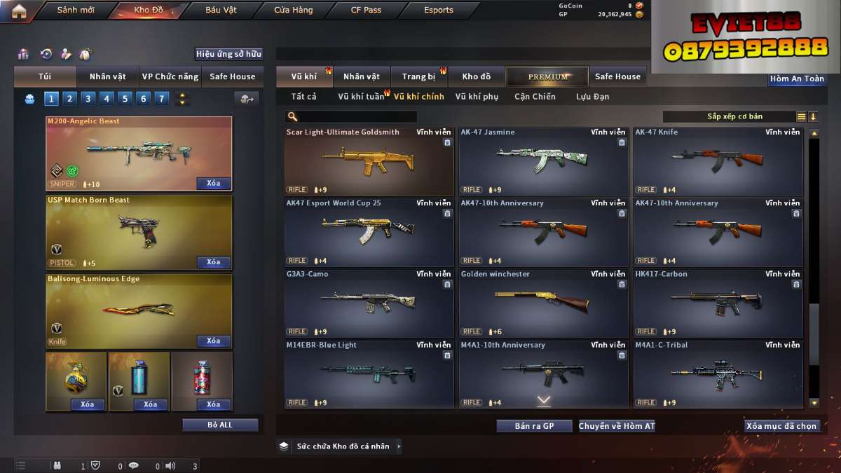 shop acc cf uy tin gia re